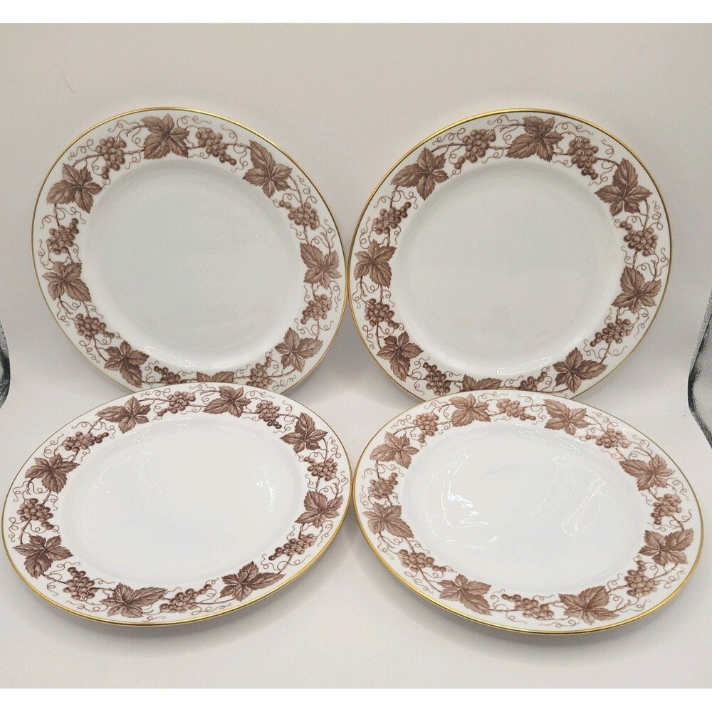 4 Copeland Spode Y6632 England Vine Grapes Leaves Salad/Dessert Plates 8in